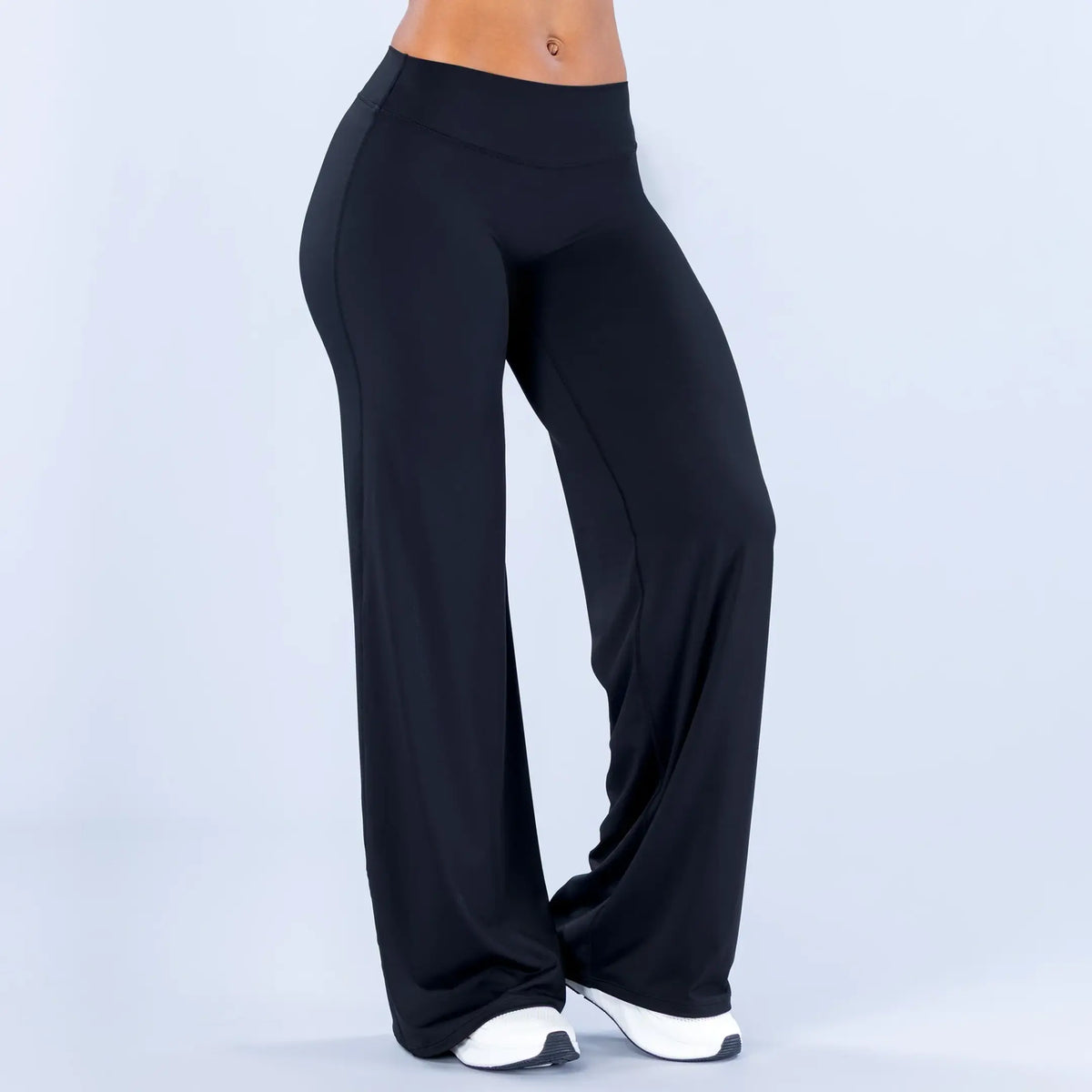 DEEFY Sav Wide Leg Pants Mid Waisted Flare Yoga Pants for Women Tummy Control Butt Lifting Stretchy Workout Gym Lounge Pants