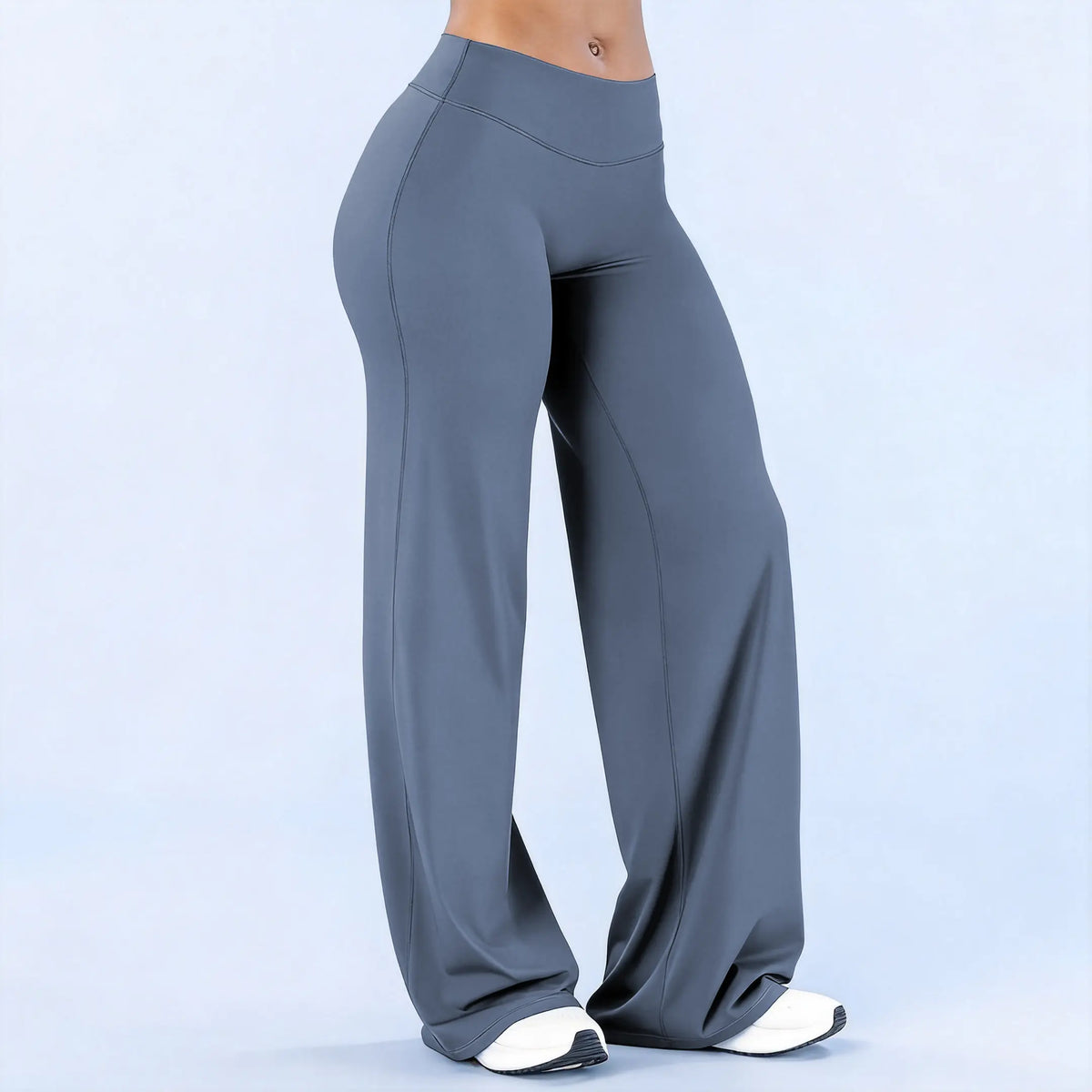 DEEFY Sav Wide Leg Pants Mid Waisted Flare Yoga Pants for Women Tummy Control Butt Lifting Stretchy Workout Gym Lounge Pants