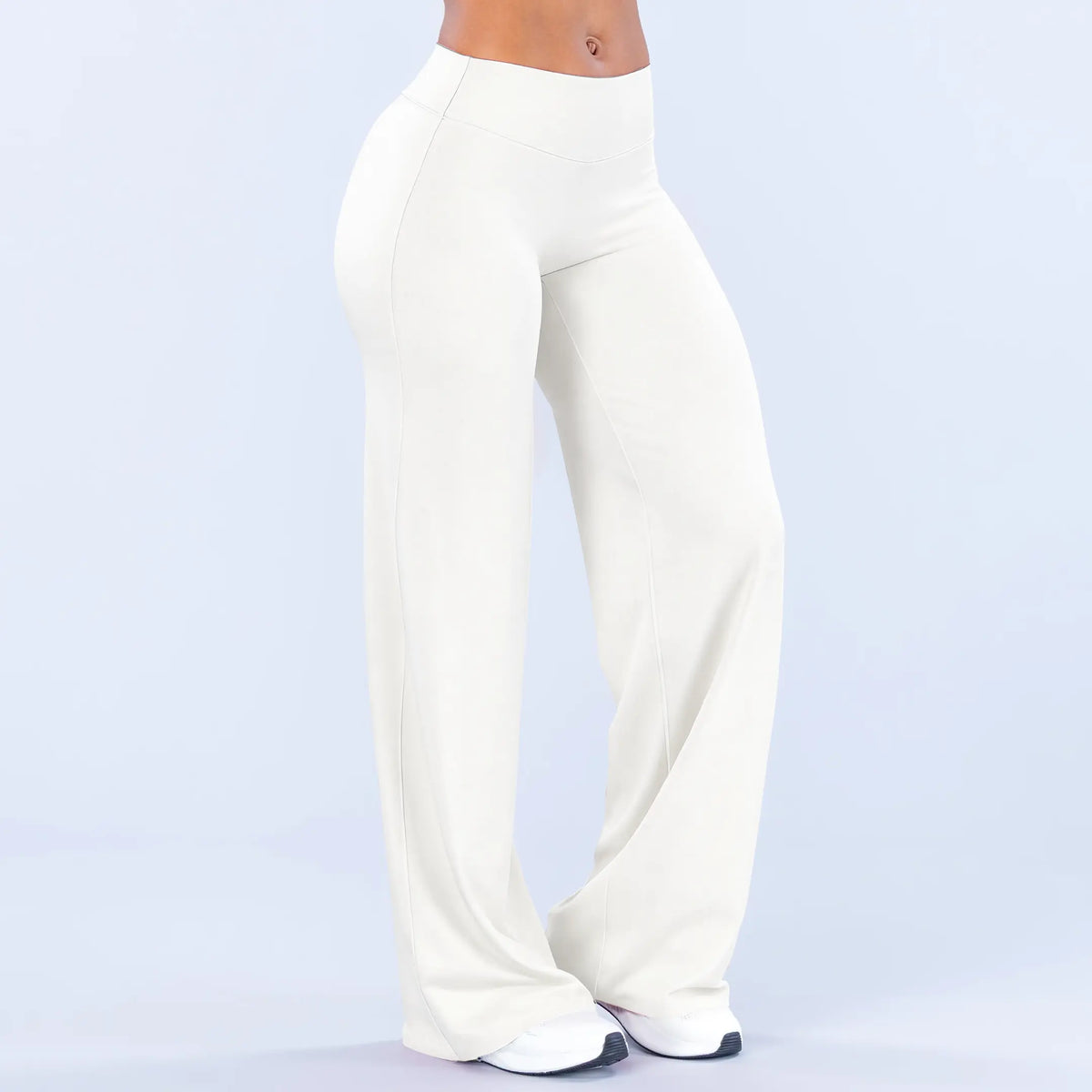 DEEFY Sav Wide Leg Pants Mid Waisted Flare Yoga Pants for Women Tummy Control Butt Lifting Stretchy Workout Gym Lounge Pants