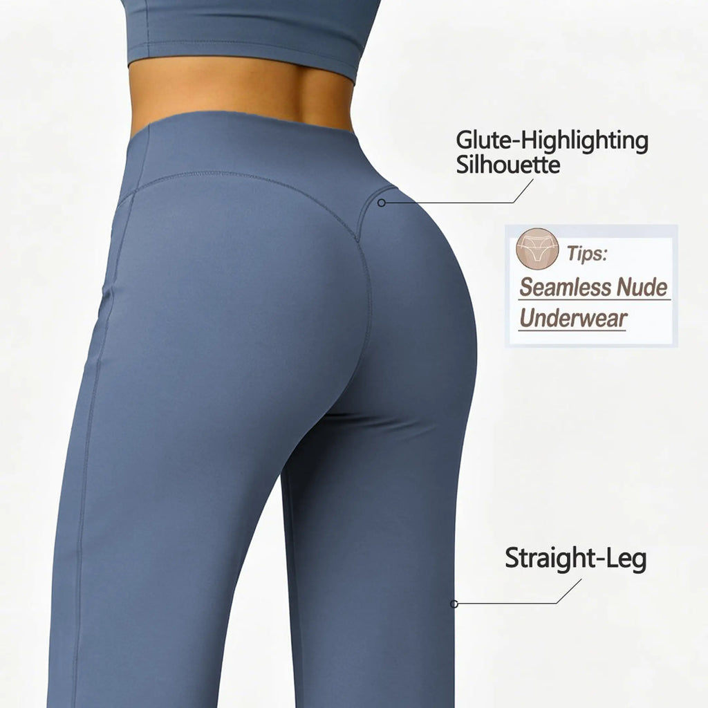 DEEFY Sav Wide Leg Pants Mid Waisted Flare Yoga Pants for Women Tummy Control Butt Lifting Stretchy Workout Gym Lounge Pants