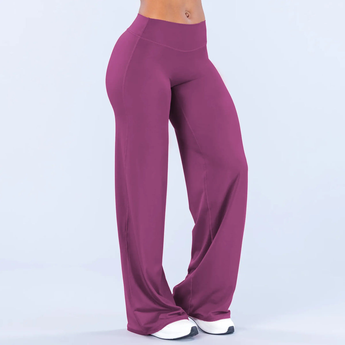 DEEFY Sav Wide Leg Pants Mid Waisted Flare Yoga Pants for Women Tummy Control Butt Lifting Stretchy Workout Gym Lounge Pants