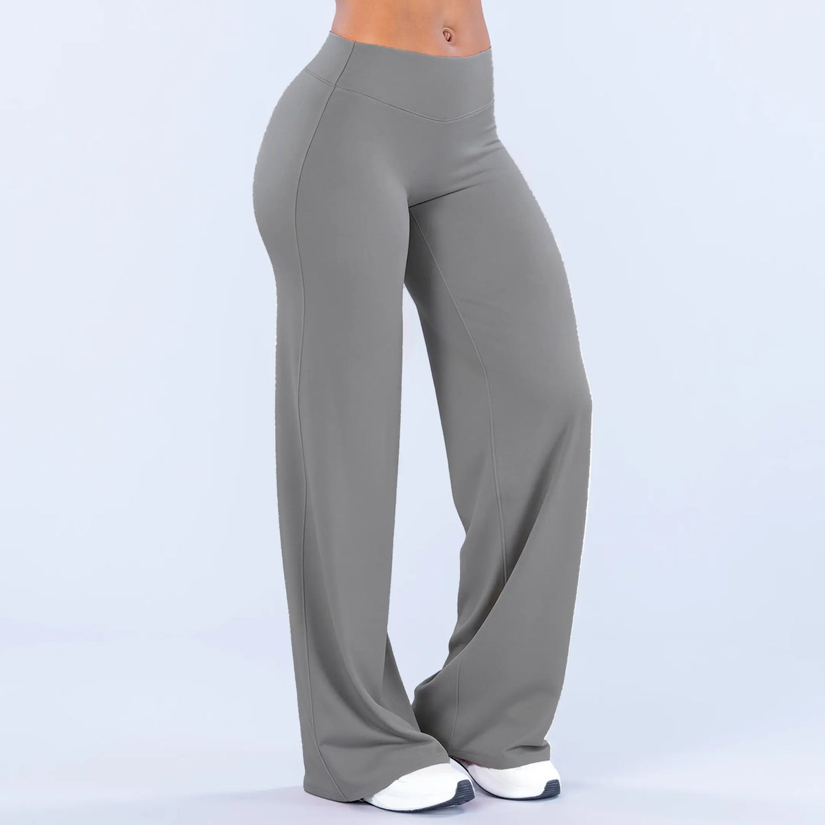DEEFY Sav Wide Leg Pants Mid Waisted Flare Yoga Pants for Women Tummy Control Butt Lifting Stretchy Workout Gym Lounge Pants