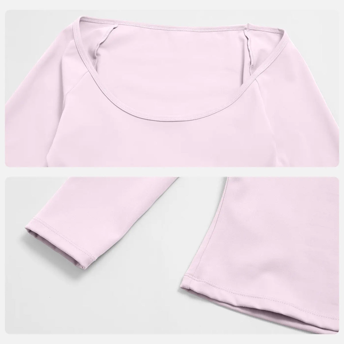 MFVIM Women’S Pure-Yet-Sensual Off-The-Shoulder Slim-Fit, Waist-Cinching, Second-Skin Feel 3/4-Sleeve Yoga Pants Two-Piece Set; High-Waisted, Tummy Control Shaping for Fitness and Pilates, Suitable for Everyday Wear.